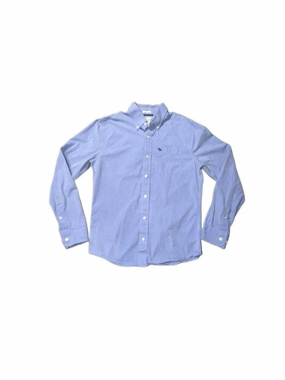 Abercrombie & Fitch Muscle Button Up Shirt Size M Blue Oxford